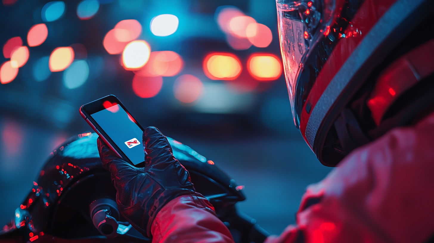 Paramédico escaneando chip